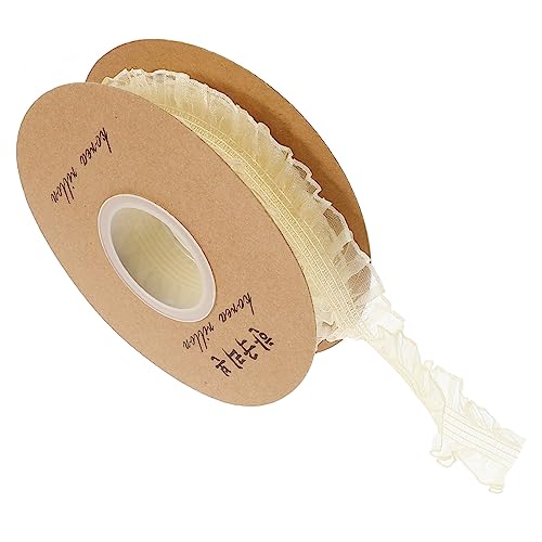 OSALADI Spitzenbesatz zum Nähen 5m Elastisches Spitzenband für Kleidung Nähmaterial für Bastelarbeiten Vielseitig Einsetzbar Polyesterfaser von OSALADI