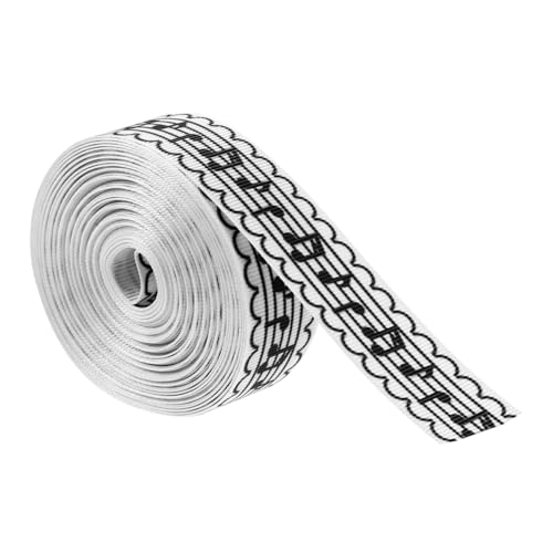 OSALADI 1 Rolle Musiknotenband Bänder Einwickeln Diy -handwerksband Packungsbänder Partyverpackungsband Banddekoration Band Zum Basteln Band Zum Verpacken Kranzbänder Geschenkband Stoff von OSALADI