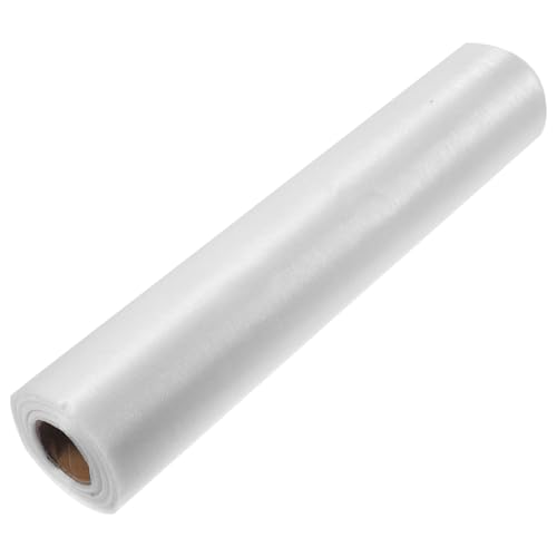 OSALADI 1 Rolle Organza Stoff Rolle Yards Transparente Tüllbänder für Hochzeitsdeko Tischläufer Diy Bastelbedarf Weiß von OSALADI