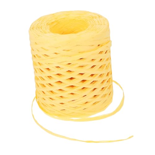 OSALADI 1 Rolle Rafite -papierband Bastgarn Zum Häkeln Partybevorzugungsband Band Zum Basteln Bast Gras Zum Basteln Verpackungsband Aus Raffiabast Weben Von Bastband Diy Webband Beige von OSALADI