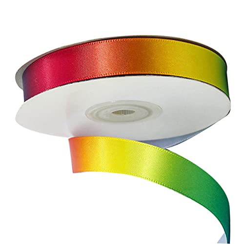 OSALADI 1 Rolle Regenbogenband dekorativ Band zum Verpacken Regenbogen-Satinband Neonband Ripsband Stoff Verpackungsband Zierbänder für Bastelarbeiten Buntes Band Colorful OSALADI 1 Rolle Regenbogenband dekorativ Band zum Verpacken Regenbogen-Satinband Neonband Ripsband Stoff Verpackungsband Zierbänder für Bastelarbeiten Buntes Band Colorful von OSALADI