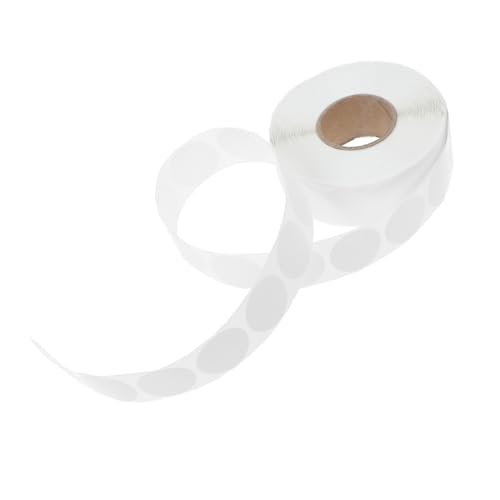 OSALADI 1 Rolle Runde Etikettenrollenaufkleber Schwarze Kreisaufkleber Kreisaufkleber Etiketten Herzaufkleber Zahlenaufkleber Punktaufkleber Lebensmittelaufkleber Weiß von OSALADI