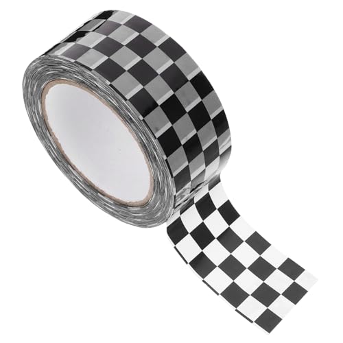 OSALADI 1 Rolle Schwarz-weiß kariertes Band Packungsband Muster wickeln Klebeband Schwarzes Band Dichtungsband wiederstandsband vintage deko Versandband, robust Versandband nachfüllen bopp OSALADI 1 Rolle Schwarz-weiß kariertes Band Packungsband Muster wickeln Klebeband Schwarzes Band Dichtungsband wiederstandsband vintage deko Versandband, robust Versandband nachfüllen bopp von OSALADI