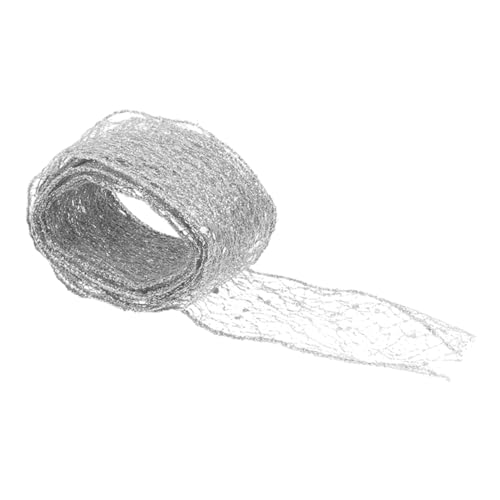 OSALADI 1 Rolle Weihnachtsband Bling Wrap Zum Basteln Glitzerndes Drahtband Urlaub Verdrahtetes Band Hochzeitsband Breites Goldband Goldenes Geschenkband Goldenes Kräuselband Schnur Silver OSALADI 1 Rolle Weihnachtsband Bling Wrap Zum Basteln Glitzerndes Drahtband Urlaub Verdrahtetes Band Hochzeitsband Breites Goldband Goldenes Geschenkband Goldenes Kräuselband Schnur Silver von OSALADI