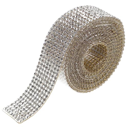OSALADI 1 Rolle Würfelband Bänder für Handwerk Basteln Kleidung Klebstoff trimmen Strasssteine ​​Aufkleber Strass-Mesh-Besatz dekoratives Strassband Strassbänder Kristall von OSALADI