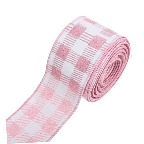 OSALADI 1 Rolle gegenwärtiges Band Verpackung Party Bänder zum Verpacken dekorativ Schneiden kariert schneidbares Paketband Geschenkband gestaltetes Paketband großes Band Polyester Rosa OSALADI 1 Rolle gegenwärtiges Band Verpackung Party Bänder zum Verpacken dekorativ Schneiden kariert schneidbares Paketband Geschenkband gestaltetes Paketband großes Band Polyester Rosa von OSALADI