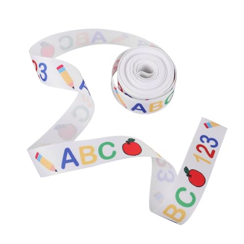 OSALADI 1 Rolle geripptes Band Seide Schule Themenband Zurück zu den Schulbändern farbig Haarklammerband Geschenkbänder Geschenkband Schleifenknoten machen Bänder Polyester von OSALADI