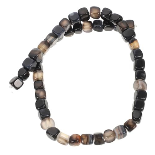 OSALADI 1 Saite Agate Würfelperlen Lose Bastelperlen für DIY Schmuck Armbänder und Bastelprojekte Transparenter von OSALADI