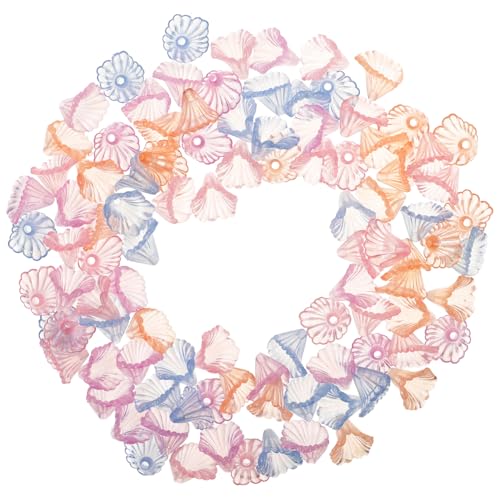 OSALADI 1 Satz Acryl Perlen Diy Bastelperlen Für Schmuckherstellung Bunte Lose Perlen Für Armbänder Und Kreative Bastelprojekte Champagner Blau Helllila 100 Stück von OSALADI