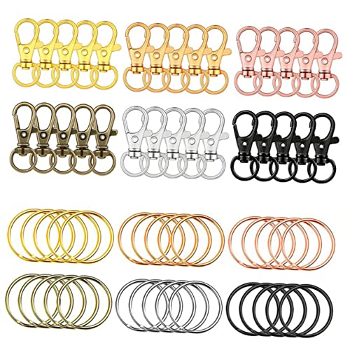 OSALADI 1 Satz Alloy Lobster Clasps Teiliges DIY Schlüsselanhänger Zubehör mit Bunten Endkappen für Schmuckherstellung und Bastelprojekte von OSALADI
