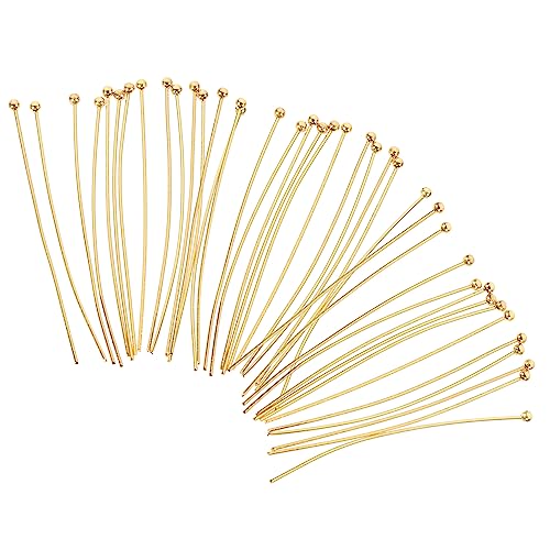 OSALADI 1 Satz Ballkopfohrringe Herstellung Schlüssel Groß Stifte Schmucknadel Schmuckzubehör Schmuckfunde Ohrstecker Ohrring Machen Edelstahl 304 Golden 50 Stück von OSALADI
