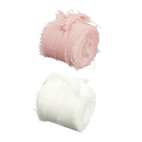 OSALADI 1 Satz Banddekoration Sticken Stickerpappier Children's Diy Ribbon Hairbands Hair-band Schleife Sortiertes Band Zartes Fransenband Handgefertigtes Geschenkband Polyester 2rollen von OSALADI