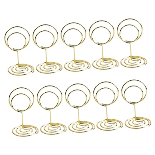 OSALADI 1 Satz Bildhalter Karteninhaber Kartenhalter Tischschildhalter Karte Steht Für Tische Fotohalter Table -numper -hause Ausweishalter Draht Aus Kohlenstoffstahl Golden 10 Stück OSALADI 1 Satz Bildhalter Karteninhaber Kartenhalter Tischschildhalter Karte Steht Für Tische Fotohalter Table -numper -hause Ausweishalter Draht Aus Kohlenstoffstahl Golden 10 Stück von OSALADI