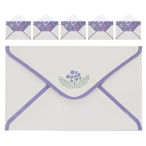 OSALADI 1 Satz Blumen Umschlag Set Teiliges Briefpapier Set mit Eleganten Blumenmotiven für Einladungen Geburtstagsfeiern Hochzeiten und Tragbare Briefumschläge Garten Design von OSALADI
