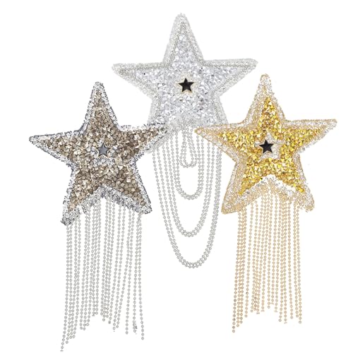 OSALADI 1 Satz Dekorative Eisen Patches Mit Strass Verschleißfeste Aufnäher Für Hüte Applikationen Für Kinderbekleidung Diy Handwerk Patches 3 Stück von OSALADI