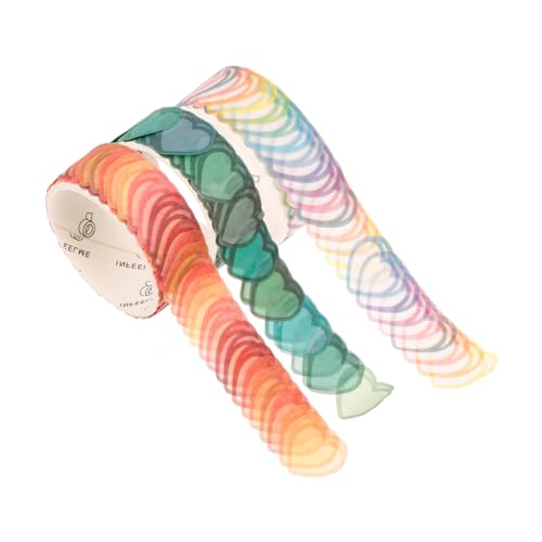 OSALADI 1 Satz Dekoratives Washi Tape Für Scrapbooking Diy Journal Tape Für Notizbücher Kalender Und Fotoalben Für Bastelprojekte 3rollen von OSALADI