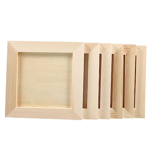 OSALADI 1 Satz Diy Bastelset Pack Bilderrahmen Holz Für Malspielzeug Fantasie Und Kreativität 6 Stück OSALADI 1 Satz Diy Bastelset Pack Bilderrahmen Holz Für Malspielzeug Fantasie Und Kreativität 6 Stück von OSALADI