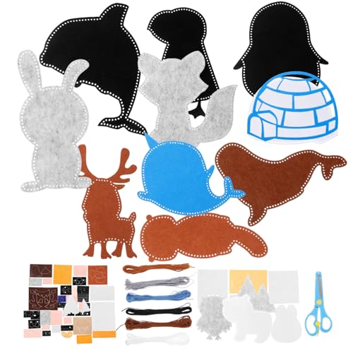 OSALADI 1 Satz Diy Filz Nähset für Tierformen Bastelset Nähprojekt für Anfänger für Gruppenaktivitäten Lernspielzeug Kreativität und Praktischen Fähigkeiten Leicht und Tragbar für Zuhause OSALADI 1 Satz Diy Filz Nähset für Tierformen Bastelset Nähprojekt für Anfänger für Gruppenaktivitäten Lernspielzeug Kreativität und Praktischen Fähigkeiten Leicht und Tragbar für Zuhause von OSALADI