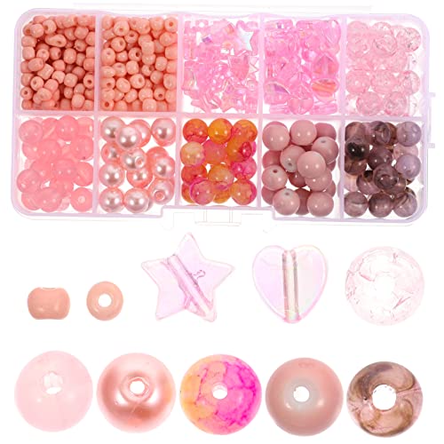 OSALADI 1 Satz Diy Imitation Jade Spacer Beads Fächer Glasperlen für Schmuckherstellung Bastelperlen Rosa für Armbänder und OSALADI 1 Satz Diy Imitation Jade Spacer Beads Fächer Glasperlen für Schmuckherstellung Bastelperlen Rosa für Armbänder und von OSALADI