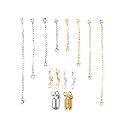 OSALADI 1 Satz Diy Magnetverschluss für und Armbänder Zylindrische Gold und Silber Hochwertige Magnetschließe für Einfache Handhabung und Sicheren Halt von OSALADI