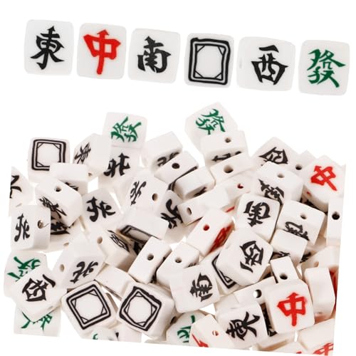 OSALADI 1 Satz Diy Mahjong Perlen Polymer Lose Spacer Perlen Für Schmuckherstellung Für Armbänder Und Haarschmuck Langlebig Und Tragbar 100 Stück von OSALADI