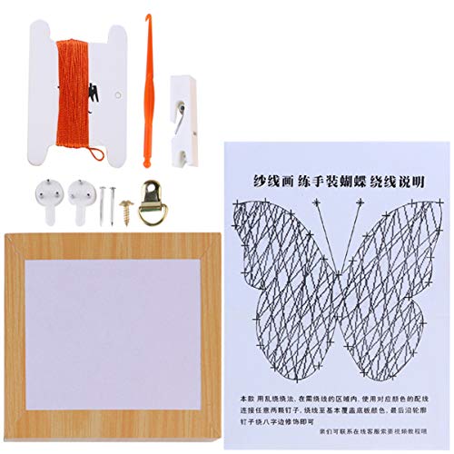 OSALADI 1 Satz Diy Nagelwicklung Set mit Schmetterlingsmuster Kreative Wanddekoration Materialpaket für Diy Handwerk Bastelset zur Verbesserung der Kreativität und Geduld für Wohnzimmer OSALADI 1 Satz Diy Nagelwicklung Set mit Schmetterlingsmuster Kreative Wanddekoration Materialpaket für Diy Handwerk Bastelset zur Verbesserung der Kreativität und Geduld für Wohnzimmer von OSALADI