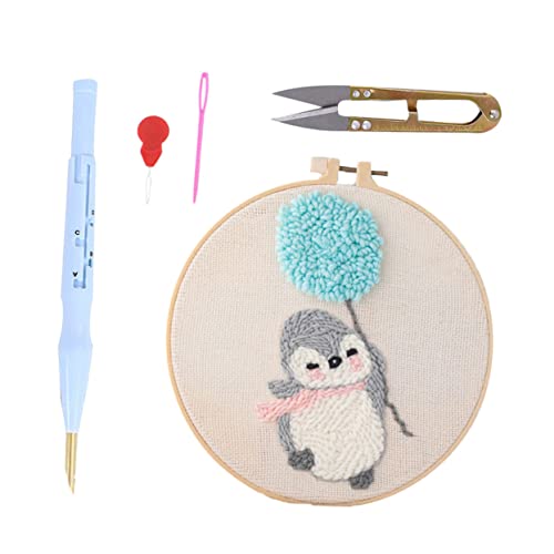 OSALADI 1 Satz Diy Stanznadel Stickerei Set für Anfänger Handwerk mit Cartoon Pinguin Muster Buntes Set Zubehör für Kreative Diy Projekte Zufällige Farbe OSALADI 1 Satz Diy Stanznadel Stickerei Set für Anfänger Handwerk mit Cartoon Pinguin Muster Buntes Set Zubehör für Kreative Diy Projekte Zufällige Farbe von OSALADI