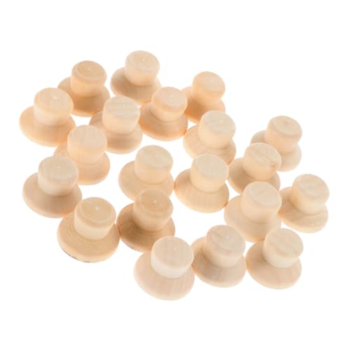 OSALADI 1 Satz Diy Unbemalte Holzpuppen Hüte Kreative Holzfiguren Mützen Für Bastelprojekte Unfertige Puppen Hüte Kreativität Und Fingerfertigkeit Für Erwachsene 40 Stück von OSALADI