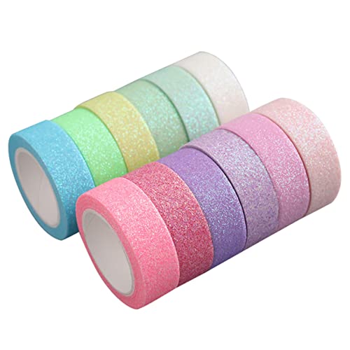 OSALADI 1 Satz Diy Washi Tape Glitzer Klebeband Candy Farben Für Scrapbooking Journals Und Bastelprojekte Klebeband Für Ideen 12rollen OSALADI 1 Satz Diy Washi Tape Glitzer Klebeband Candy Farben Für Scrapbooking Journals Und Bastelprojekte Klebeband Für Ideen 12rollen von OSALADI