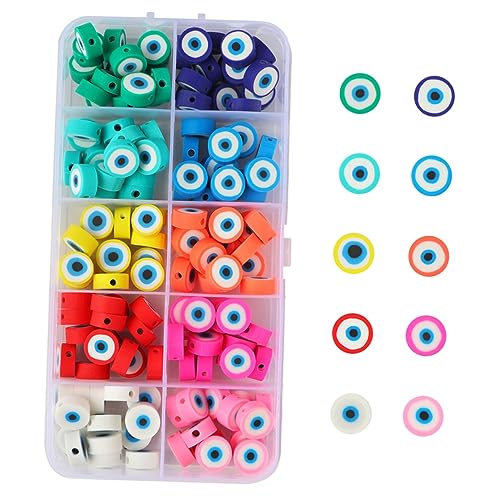 OSALADI 1 Satz Evil Eye Perlen Bunte Polymer Spacer Perlen Für Diy Schmuck Armbänder Kreative Bastelmaterialien Für Schmuckherstellung 150 Stück OSALADI 1 Satz Evil Eye Perlen Bunte Polymer Spacer Perlen Für Diy Schmuck Armbänder Kreative Bastelmaterialien Für Schmuckherstellung 150 Stück von OSALADI