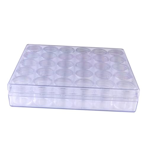 OSALADI 1 Satz Fächer Aufbewahrungsbox mit Deckel für Diamantstickerei und Nägel Robuste Transparente Kunststoffbox für Schmuck Perlen und Handarbeiten von OSALADI