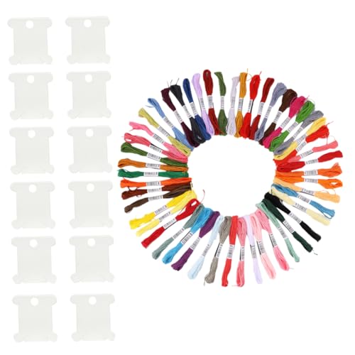 OSALADI 1 Satz Farben Premium Stickgarn Set mit Windingplatten Hochwertige Baumwollfäden für Kreuzstich und Bastelprojekte für Diy Freundschaftsbänder und Kreative Handarbeiten von OSALADI