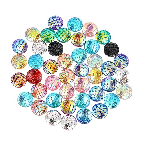 OSALADI 1 Satz Farbiger Fisch - -patch Schmuck Runden Perlen Herstellung Sortiert Runder Cabochon Harzflecken Plastik 200 Stück OSALADI 1 Satz Farbiger Fisch - -patch Schmuck Runden Perlen Herstellung Sortiert Runder Cabochon Harzflecken Plastik 200 Stück von OSALADI