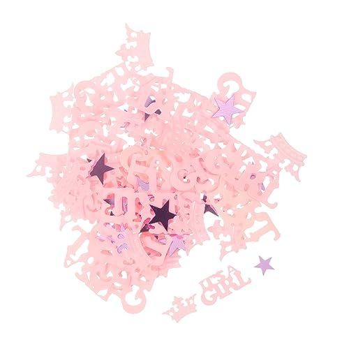 OSALADI 1 Satz Festliches Konfetti für Babyparty Dekoration Mädchen Crowning Cutouts Tischstreuung für Gender Reveal Taufe und Feierlichkeiten von OSALADI