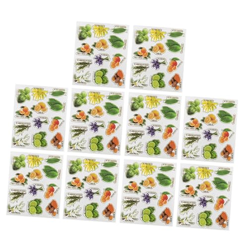 OSALADI 1 Satz Flaschenaufkleber Für Ätherische Öle Flaschenetiketten Flaschen Aufkleber Etiketten Für Ätherische Öle Apotheker Klebeetiketten Etiketten Für Parfümflaschen Pvc 10 Blatt von OSALADI
