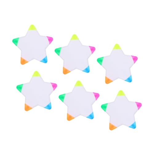 OSALADI 1 Satz Fünf-farben-highlighter Star Fluoreszierende Stifte Marker Süßer Textmarker Mehrfarbig Markierungen Pastell Kind Stifte Zeichnen Schreibwaren Lernbedarf Plastik Bunt 6 Stück OSALADI 1 Satz Fünf-farben-highlighter Star Fluoreszierende Stifte Marker Süßer Textmarker Mehrfarbig Markierungen Pastell Kind Stifte Zeichnen Schreibwaren Lernbedarf Plastik Bunt 6 Stück von OSALADI