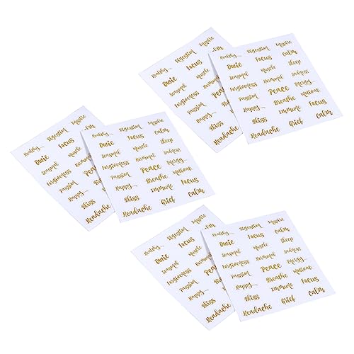 OSALADI 1 Satz Goldene Buchstaben Aufkleber Selbstklebende Etiketten Für Ätherische Öle Delicate Letter Stickers Für Flaschen Bücher Und 6 Blätter OSALADI 1 Satz Goldene Buchstaben Aufkleber Selbstklebende Etiketten Für Ätherische Öle Delicate Letter Stickers Für Flaschen Bücher Und 6 Blätter von OSALADI