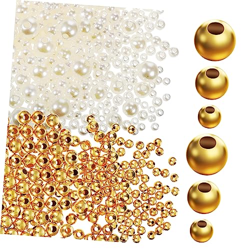 OSALADI 1 Satz Goldperlen + Perlen Ergebnisse Runde Perlen Halskette Perlen Schmuckperlen Abstandsperlen Diy -herstellung Vorräte Bausatz Glatt Basteln Handwerk Runden Metall 900 Stück OSALADI 1 Satz Goldperlen + Perlen Ergebnisse Runde Perlen Halskette Perlen Schmuckperlen Abstandsperlen Diy -herstellung Vorräte Bausatz Glatt Basteln Handwerk Runden Metall 900 Stück von OSALADI