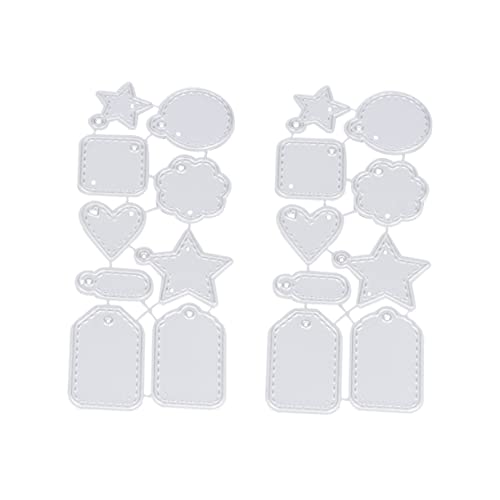 OSALADI 1 Satz Handgemachte Diy Präge Schablonen Metall Wiederverwendbare Etiketten Stanzformen Kohlenstoffstahl Für Kreative Anhänger Und Bastelprojekte Silberfarben 2 Stück OSALADI 1 Satz Handgemachte Diy Präge Schablonen Metall Wiederverwendbare Etiketten Stanzformen Kohlenstoffstahl Für Kreative Anhänger Und Bastelprojekte Silberfarben 2 Stück von OSALADI