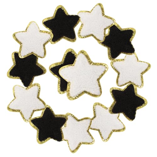 OSALADI 1 Satz Handtuchstofftuch Patch Kleidung Bestickt Nähen Jubel-patches Jubeln Sternenflecken Patches Für Jacken Stern-patch-applikationen Eisenflicken Für Jeans Chenille 32 Stück von OSALADI