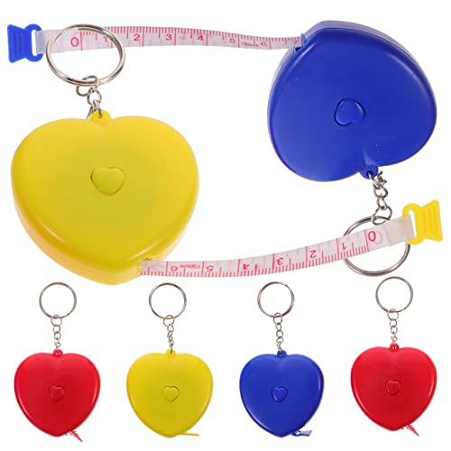 OSALADI 1 Satz Herzförmiges Maßband Klebeband Für Den Körper Messen Einziehbares Körpermaßband Maßband Nach Maß Herzförmiges Mini-messband Maßband Für Körpermaße Körperband Plastik 6 Stück von OSALADI