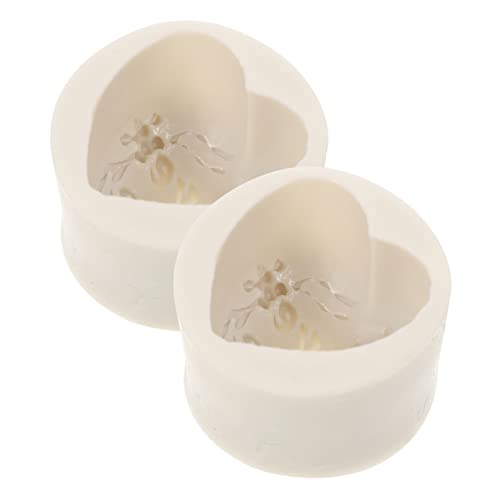 OSALADI 1 Satz Herzform Seifenformen Kerzenherstellung Handgefertigte Seifenform Silikonformen Selber Machen Kerzenformen Diy Formen Seifenform-set Kieselgel 2 Stück von OSALADI