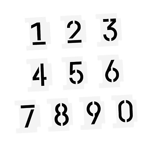 OSALADI 1 Satz Hollow Number Drawing Stencils Teiliges Wiederverwendbare Malvorlagen für DIY Projekte Geeignet für Wände und Türdekoration Pet und Gefertigt von OSALADI
