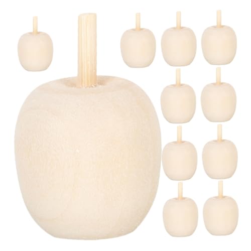 OSALADI 1 Satz Holzpilz Obst Ornamente Obst Dekorationen Blanko Holz Obst Fake Obst Obst Themen Unbemaltes Holz Obst Künstliches Obst Obst Fake Khaki 12 Stück von OSALADI