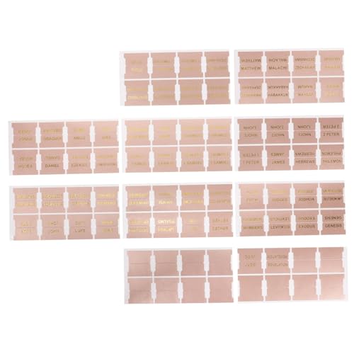 OSALADI 1 Satz Index Tabs aus Leder mit Roségoldenen Indizes und Leeren Etiketten Praktische Sticker für Bibelstudium und Einfache Navigation von OSALADI