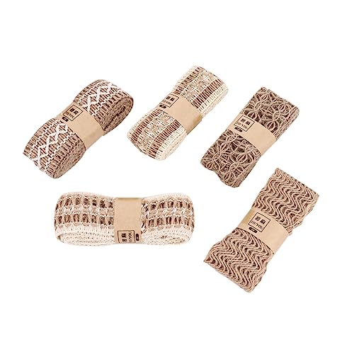 OSALADI 1 Satz Jute Bänder Mit Spitze Dekorative Bastelmaterialien Für Hochzeiten Und Diy Projekte Vielseitig Einsetzbar Für Und Eventdekoration 5 Stück OSALADI 1 Satz Jute Bänder Mit Spitze Dekorative Bastelmaterialien Für Hochzeiten Und Diy Projekte Vielseitig Einsetzbar Für Und Eventdekoration 5 Stück von OSALADI