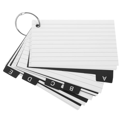 OSALADI 1 Satz Karteikarte Lesezeichen Mehrfarbig Leere Karten Karteikarten Mit Ring Studieren Bindemittel Lernkarten Leer Diy Leere Karteikarten Bindering Flash-karten Rostfreier Stahl von OSALADI