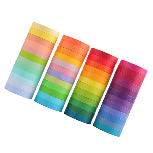 OSALADI 1 Satz Klebeband Sammelalbum Handwerk Scrapbook -aufkleber Dekorativ Farben Farbig Aufkleber Für Scrapbooking Zeitschriftenaufkleber Zeitschriftenzubehör Flüsterpapier 48rollen von OSALADI