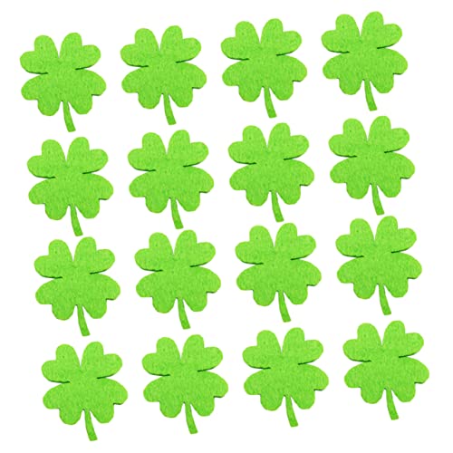 OSALADI 1 Satz Klee Zubehör Flecken Süße Patches Bastelbedarf Für Diy-projekte Diy Kleidungszubehör Zubehör Für Kopfbedeckungen St. Patricks Day Dekorationen Filzstoff Green 50 Stück von OSALADI