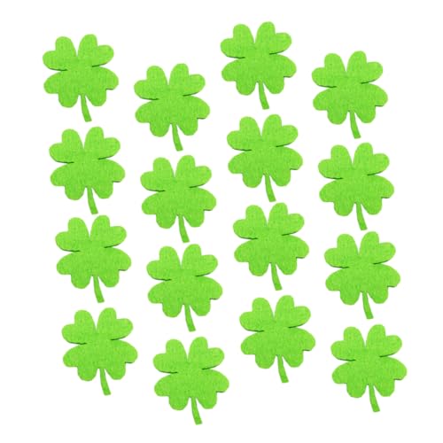 OSALADI 1 Satz Klee Zubehör Süße Patches Flecken Zubehör Für Kopfbedeckungen Diy -requisiten Kleidung St. Patricks Day Dekorationen Diy-accessoires Filzstoff Green 50 Stück von OSALADI